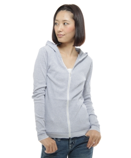 UNITED ARROWS（ユナイテッドアローズ）の「UAB C MARU ZIP PARKA（パーカー・レディース・オフホワイト/ブラック/ベージュ/ロイヤルブルー・フリー）」の4枚目の写真