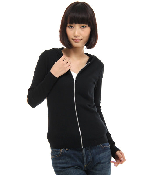 UNITED ARROWS（ユナイテッドアローズ）の「UAB C MARU ZIP PARKA（パーカー・レディース・オフホワイト/ブラック/ベージュ/ロイヤルブルー・フリー）」の2枚目の写真