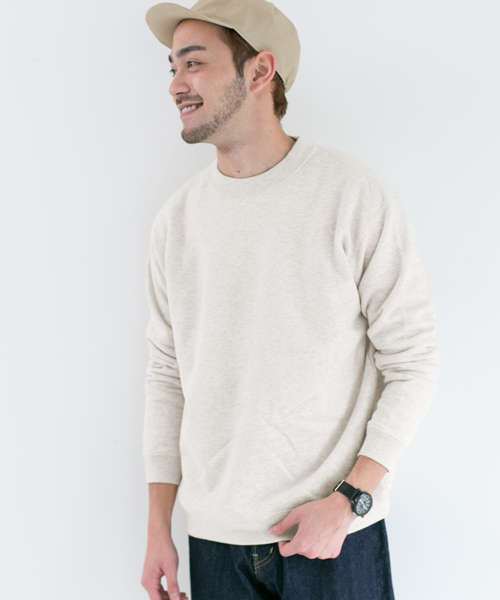 URBAN RESEARCH DOORS MENS(アーバンリサーチ ドアーズ メンズ)の「DOORS City Big Sweat(スウェット・メンズ・ベージュ/オートミール/ネイビー/コーラル・38/40)」の1枚目の写真