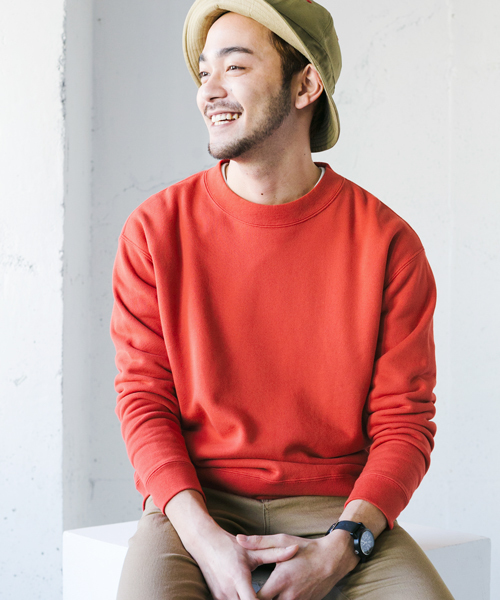 URBAN RESEARCH DOORS MENS(アーバンリサーチ ドアーズ メンズ)の「DOORS City Big Sweat(スウェット・メンズ・ベージュ/オートミール/ネイビー/コーラル・38/40)」の4枚目の写真