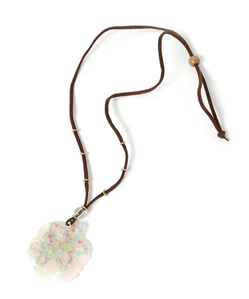 チャイハネ（チャイハネ）の「【チャイハネ】ダブルフラワーネックレス（ネックレス・レディース・ブラウン/ホワイト/ライトブルー・FREE）」の8枚目の写真