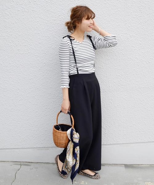 Khaju（カージュ）の「Khaju:リボンサスペンダー2WAYパンツ③◇（その他パンツ・レディース・ブラック/オレンジ系その他/ベージュ・ONE SIZE）」の12枚目の写真