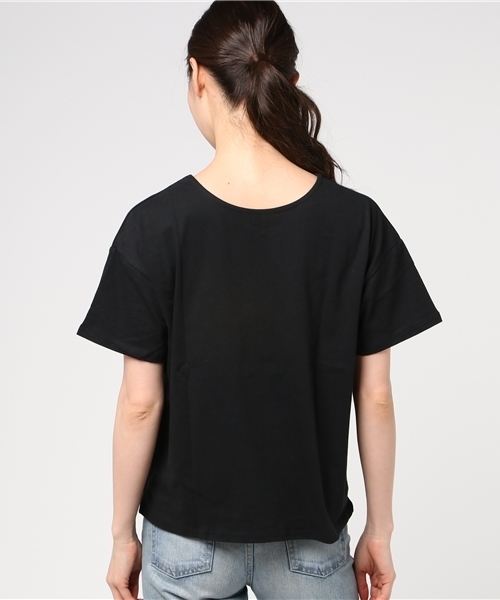 Denime(ドゥニーム)の「2WAYベーシックカットソー(Tシャツ/カットソー・レディース・ダークオレンジ/カーキ/ブラック/レッド/ホワイト/ライトパープル・FREE)」の9枚目の写真