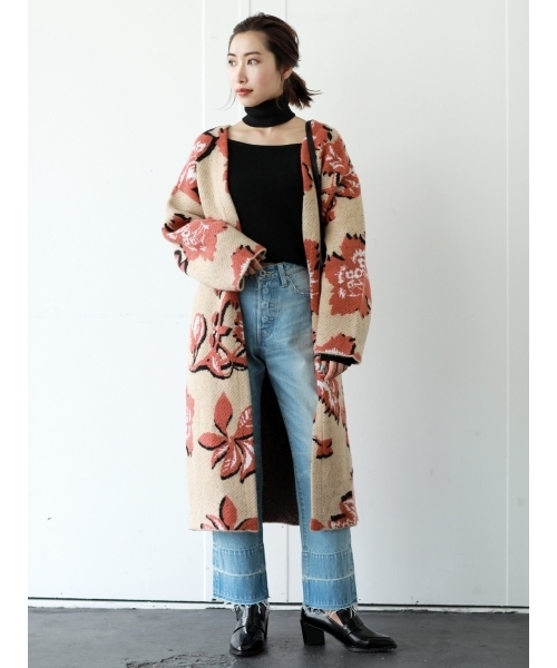 正式的 A Muruaムルーアflower Longカーディガン Knit トップス Activismofeministadigital Org