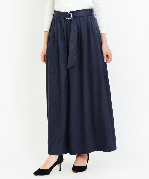 le.coeur blanc（ルクールブラン）の「クチュールスエードワイドパンツ（その他パンツ・レディース・レンガ/キャメル/ネイビー・MEDIUM）」の2枚目の写真