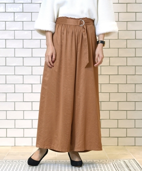 le.coeur blanc（ルクールブラン）の「クチュールスエードワイドパンツ（その他パンツ・レディース・レンガ/キャメル/ネイビー・MEDIUM）」の10枚目の写真