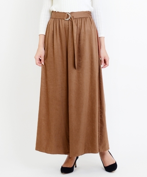le.coeur blanc（ルクールブラン）の「クチュールスエードワイドパンツ（その他パンツ・レディース・レンガ/キャメル/ネイビー・MEDIUM）」の13枚目の写真
