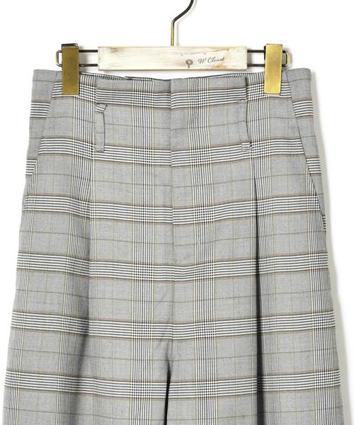 w closet（ダブルクローゼット）の「ハイウエストチェック柄タックパンツ（その他パンツ・レディース・ブラウン/グレー・FREE）」の13枚目の写真