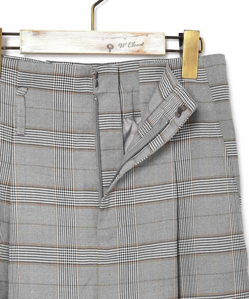 w closet（ダブルクローゼット）の「ハイウエストチェック柄タックパンツ（その他パンツ・レディース・ブラウン/グレー・FREE）」の15枚目の写真