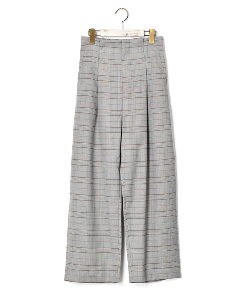 w closet（ダブルクローゼット）の「ハイウエストチェック柄タックパンツ（その他パンツ・レディース・ブラウン/グレー・FREE）」の11枚目の写真