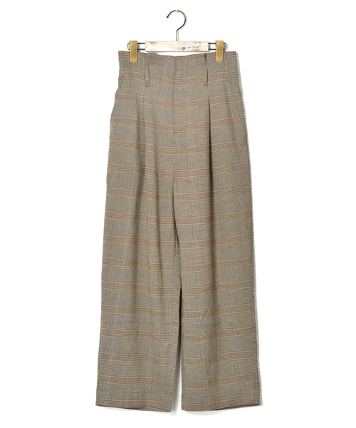w closet（ダブルクローゼット）の「ハイウエストチェック柄タックパンツ（その他パンツ・レディース・ブラウン/グレー・FREE）」の12枚目の写真