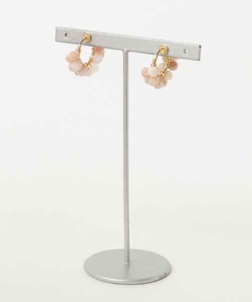 TONE SELECT GOODS(トーンセレクトグッズ)の「【marinaJEWELRY】Pink Opal W wrapped earring(イヤリング・レディース・ピンク・FREE)」の2枚目の写真