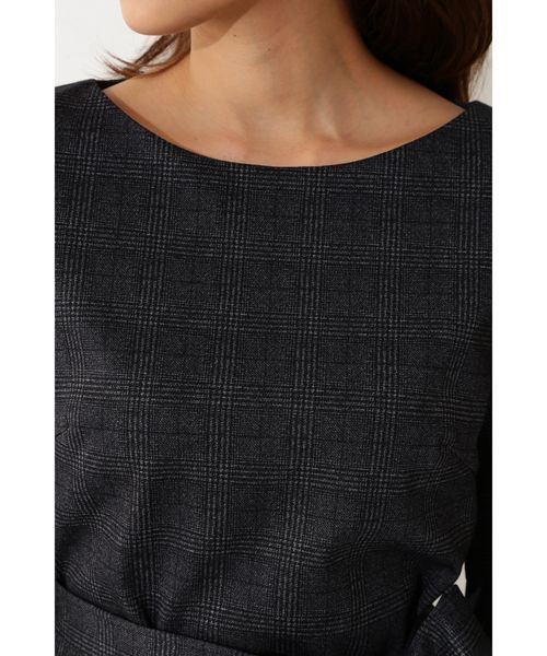 22 OCTOBRE(ヴァンドゥ-オクトーブル)の「グレンチェックポンチワンピース(ワンピース・レディース・グレー/ブルー・38/40)」の4枚目の写真