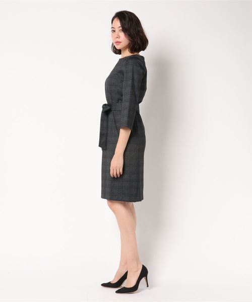 22 OCTOBRE(ヴァンドゥ-オクトーブル)の「グレンチェックポンチワンピース(ワンピース・レディース・グレー/ブルー・38/40)」の12枚目の写真