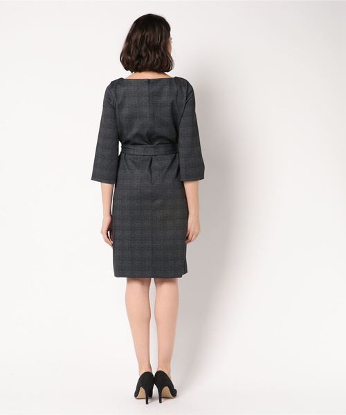 22 OCTOBRE(ヴァンドゥ-オクトーブル)の「グレンチェックポンチワンピース(ワンピース・レディース・グレー/ブルー・38/40)」の10枚目の写真