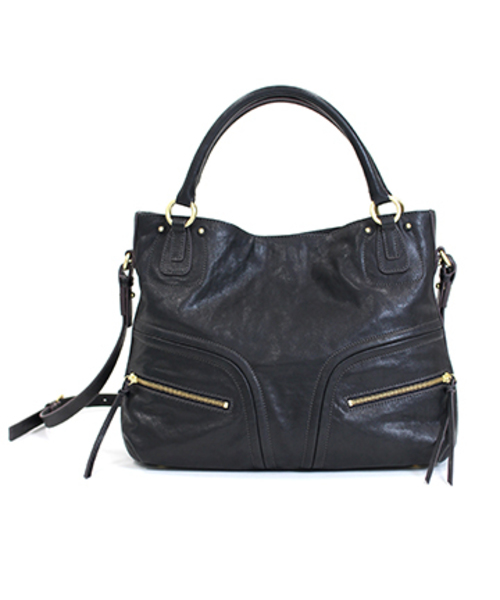 SAZABY(サザビー)の「レザ-バッグスLSE12888(トートバッグ・レディース・モカ/グリーン系その他/オレンジ/ネイビー/エンジ/ブルー系その他/レッド/ライトグレー/ブルー/ブラック/プラム/ミント/ピンク・FREE)」の1枚目の写真