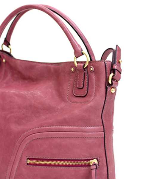 SAZABY(サザビー)の「レザ-バッグスLSE12888(トートバッグ・レディース・モカ/グリーン系その他/オレンジ/ネイビー/エンジ/ブルー系その他/レッド/ライトグレー/ブルー/ブラック/プラム/ミント/ピンク・FREE)」の21枚目の写真