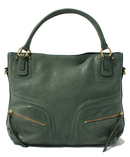 SAZABY(サザビー)の「レザ-バッグスLSE12888(トートバッグ・レディース・モカ/グリーン系その他/オレンジ/ネイビー/エンジ/ブルー系その他/レッド/ライトグレー/ブルー/ブラック/プラム/ミント/ピンク・FREE)」の5枚目の写真