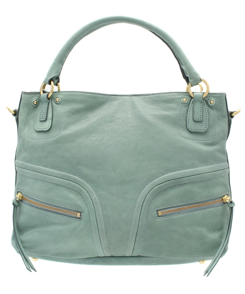 SAZABY(サザビー)の「レザ-バッグスLSE12888(トートバッグ・レディース・モカ/グリーン系その他/オレンジ/ネイビー/エンジ/ブルー系その他/レッド/ライトグレー/ブルー/ブラック/プラム/ミント/ピンク・FREE)」の4枚目の写真