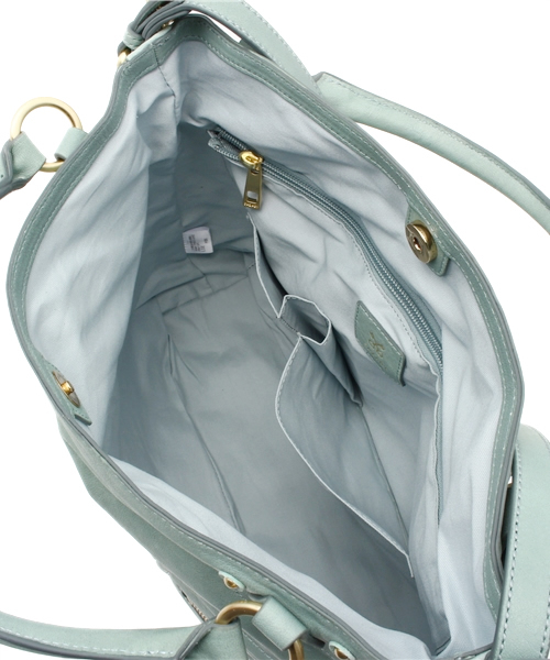 SAZABY(サザビー)の「レザ-バッグスLSE12888(トートバッグ・レディース・モカ/グリーン系その他/オレンジ/ネイビー/エンジ/ブルー系その他/レッド/ライトグレー/ブルー/ブラック/プラム/ミント/ピンク・FREE)」の16枚目の写真