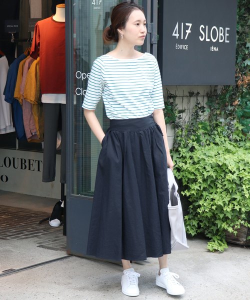 セール】カラーリネンタックギャザースカート◇（スカート）｜SLOBE