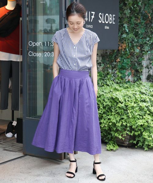 25日迄の価格です サルエSALUE リトアニアリネン ギャザータックス