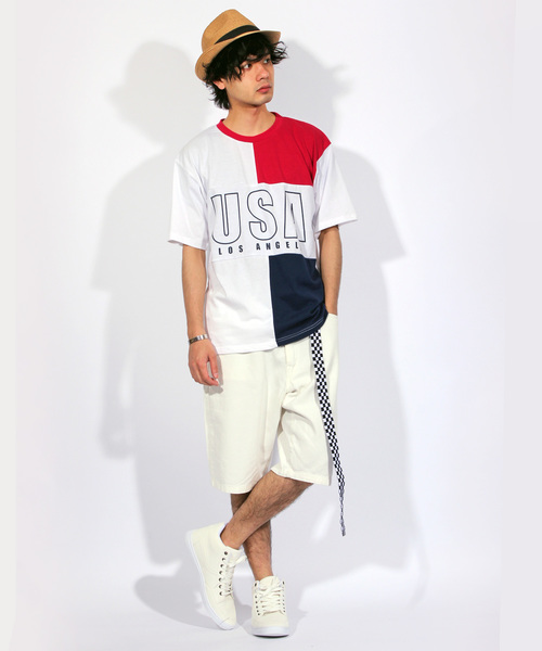 ８(eight)（エイト）の「USA ロゴ ビッグTシャツ（Tシャツ/カットソー・メンズ・レッド/ブルー/グリーン・MEDIUM/LARGE）」の15枚目の写真