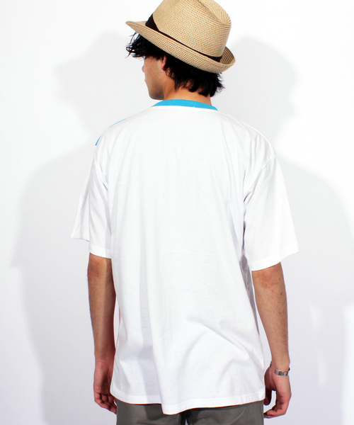 ８(eight)（エイト）の「USA ロゴ ビッグTシャツ（Tシャツ/カットソー・メンズ・レッド/ブルー/グリーン・MEDIUM/LARGE）」の4枚目の写真