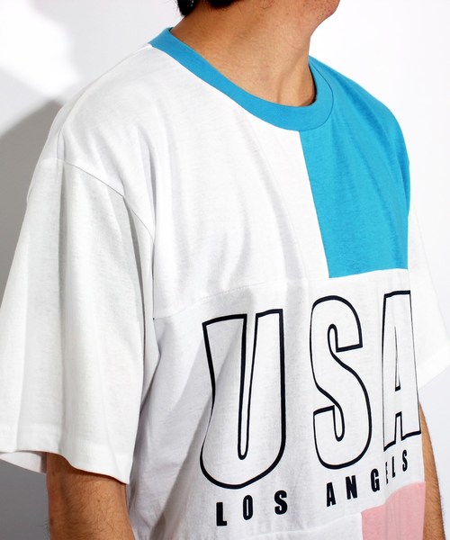 ８(eight)（エイト）の「USA ロゴ ビッグTシャツ（Tシャツ/カットソー・メンズ・レッド/ブルー/グリーン・MEDIUM/LARGE）」の10枚目の写真
