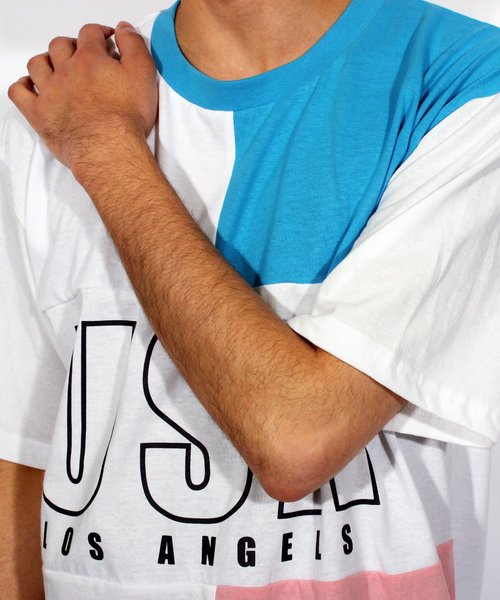 ８(eight)（エイト）の「USA ロゴ ビッグTシャツ（Tシャツ/カットソー・メンズ・レッド/ブルー/グリーン・MEDIUM/LARGE）」の6枚目の写真