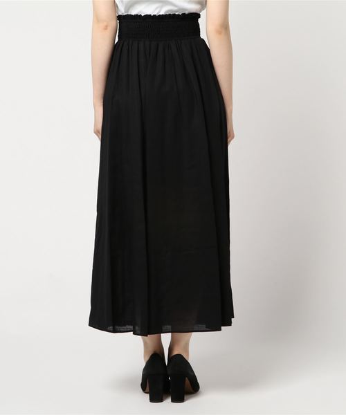 N.(N. Natural Beauty Basic)(エヌエヌナチュラルビューティーベーシック)の「麻マキシスカート(スカート・レディース・ブラウン/イエロー/ブラック・MEDIUM)」の5枚目の写真