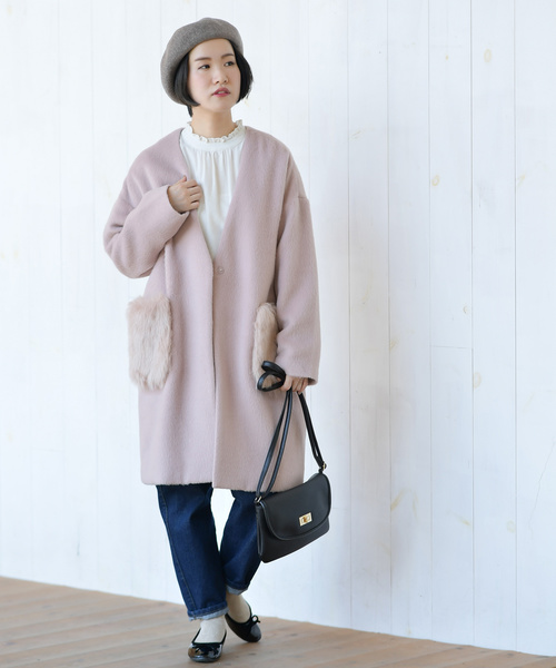 rps（アールピーエス）の「スタンドフリルネルブラウス（シャツ/ブラウス・レディース・ブラック/ネイビー/オフホワイト・M）」の5枚目の写真