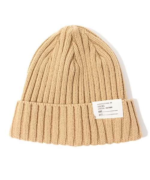 BEAUTY&YOUTH UNITED ARROWS（ビューティーアンドユースユナイテッドアローズ）の「＜RACAL＞ 2×2 RIB ワッチCAP/ニット帽（ニットキャップ/ビーニー・メンズ・ブラック/グレー/ベージュ/ワインレッド/オレンジ/ダークグリーン/コバルトブルー/ネイビー・ONESIZE）」の4枚目の写真