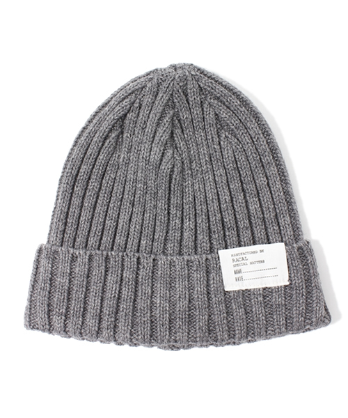 BEAUTY&YOUTH UNITED ARROWS（ビューティーアンドユースユナイテッドアローズ）の「＜RACAL＞ 2×2 RIB ワッチCAP/ニット帽（ニットキャップ/ビーニー・メンズ・ブラック/グレー/ベージュ/ワインレッド/オレンジ/ダークグリーン/コバルトブルー/ネイビー・ONESIZE）」の3枚目の写真