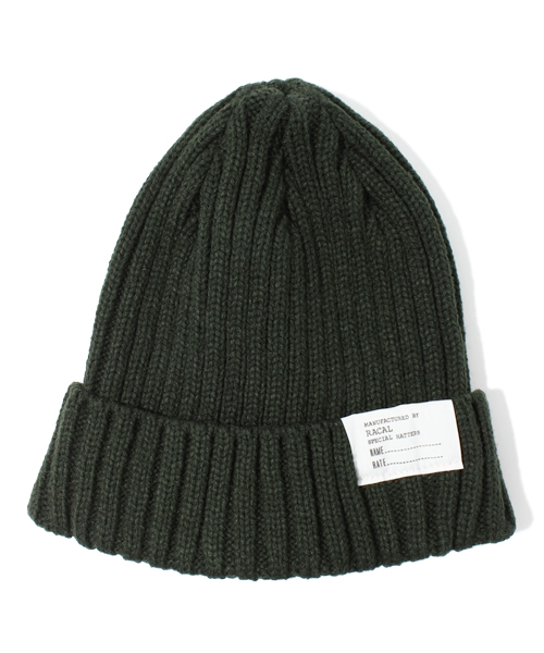 BEAUTY&YOUTH UNITED ARROWS（ビューティーアンドユースユナイテッドアローズ）の「＜RACAL＞ 2×2 RIB ワッチCAP/ニット帽（ニットキャップ/ビーニー・メンズ・ブラック/グレー/ベージュ/ワインレッド/オレンジ/ダークグリーン/コバルトブルー/ネイビー・ONESIZE）」の5枚目の写真