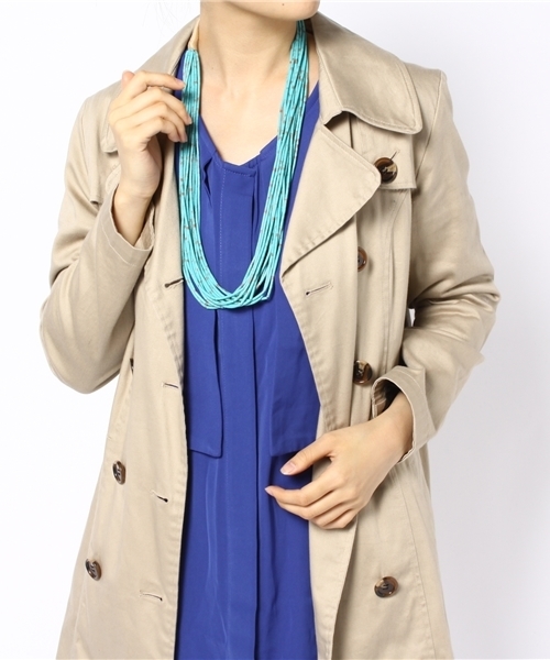 BEAMS BOY(ビームスボーイ)の「ELPASO SADDLE BLANKET / ターコイズ ビース ネックレス(ネックレス・レディース・ライトブルー・ONE SIZE)」の2枚目の写真