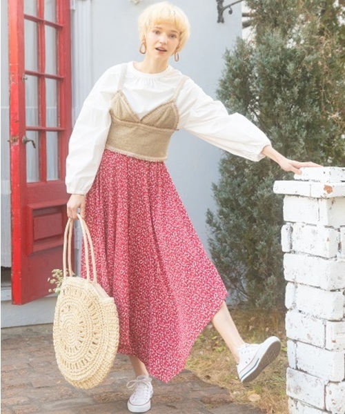 未使用 AINEA アイネア ネイビー ホワイト 花柄スカート 38 イタリア製 大花柄ミディ／スカート｜allamanda(アラマンダ) 公式通販