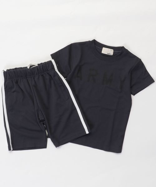 THE CASUAL(カジュアル)の「吸汗ワッフルアメカジプリント半袖セットアップ キッズ(Tシャツ/カットソー・キッズ・レッド/ブルー系その他/ブラック/ネイビー/チャコールグレー/ブラック系その他/グリーン/ロイヤルブルー・140cm/130cm/110cm/120cm/150cm/160cm)」の14枚目の写真
