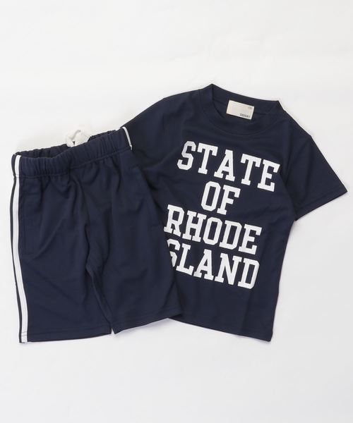 THE CASUAL(カジュアル)の「吸汗ワッフルアメカジプリント半袖セットアップ キッズ(Tシャツ/カットソー・キッズ・レッド/ブルー系その他/ブラック/ネイビー/チャコールグレー/ブラック系その他/グリーン/ロイヤルブルー・140cm/130cm/110cm/120cm/150cm/160cm)」の11枚目の写真