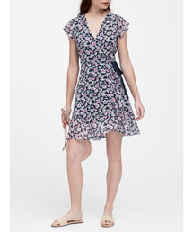 Banana Republic バナナリパブリック の フローラルラッフル ラップドレス ワンピース Wear