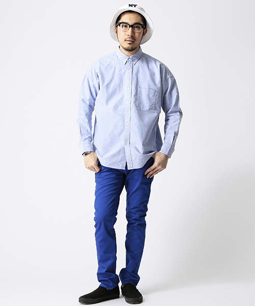 BEAMS（ビームス）の「○BEAMS / ガーメントダイ ストレッチ 5ポケットパンツ（チノパンツ・メンズ・イエロー系その他/グリーン/ブルー・LARGE/SMALL/MEDIUM）」の17枚目の写真