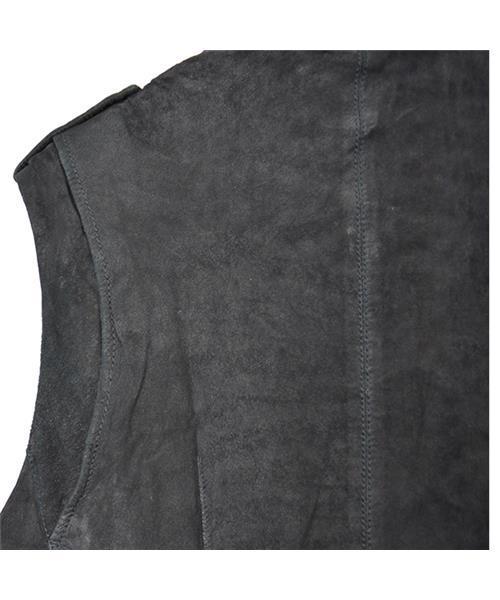 ブランド古着】レザーノースリーブライダースベスト（ベスト）｜HAIDER