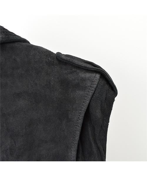 ブランド古着】レザーノースリーブライダースベスト（ベスト）｜HAIDER