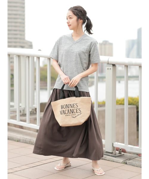 CRAFT STANDARD BOUTIQUE（クラフトスタンダードブティック）の「タックロングスカート○（スカート・レディース・グリーン/ネイビー/チャコールグレー/ブルー・M/L）」の9枚目の写真