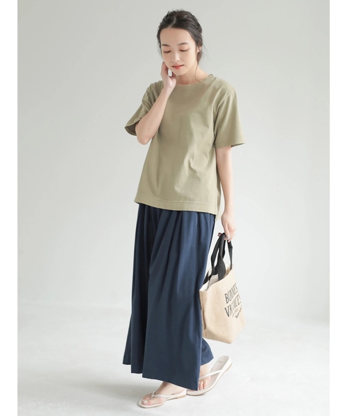 CRAFT STANDARD BOUTIQUE（クラフトスタンダードブティック）の「タックロングスカート○（スカート・レディース・グリーン/ネイビー/チャコールグレー/ブルー・M/L）」の12枚目の写真