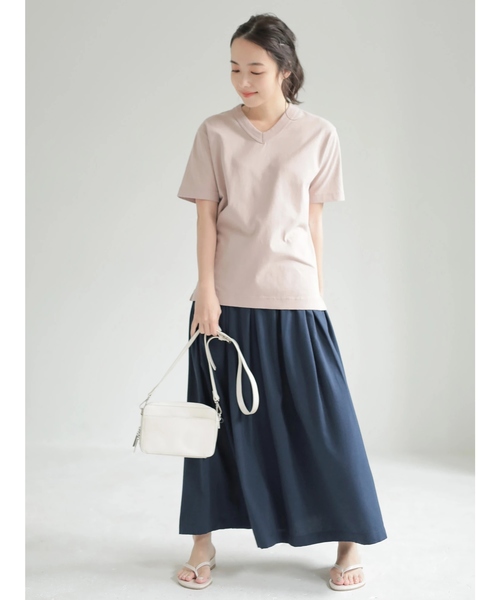 CRAFT STANDARD BOUTIQUE（クラフトスタンダードブティック）の「タックロングスカート○（スカート・レディース・グリーン/ネイビー/チャコールグレー/ブルー・M/L）」の14枚目の写真