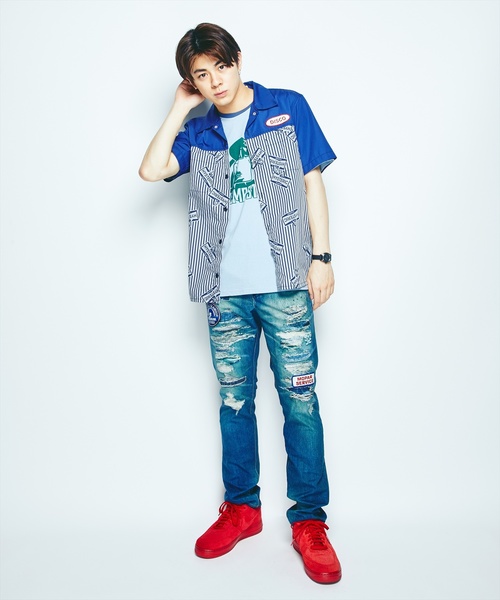 HYSTERIC GLAMOUR（ヒステリックグラマー）の「THE G．S．R pt Tシャツ（Tシャツ/カットソー・メンズ・ブルー/オレンジ/イエロー・LARGE/MEDIUM/SMALL/X-LARGE）」の7枚目の写真