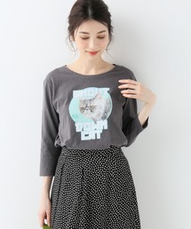 モチーフプリントロングTシャツ◆