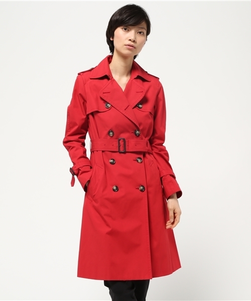 allureville（アルアバイル）の「高密度ツイルトレンチコート（トレンチコート・レディース・ネイビー/キャメル/レッド・2/1）」の3枚目の写真