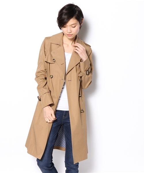 allureville（アルアバイル）の「高密度ツイルトレンチコート（トレンチコート・レディース・ネイビー/キャメル/レッド・2/1）」の12枚目の写真